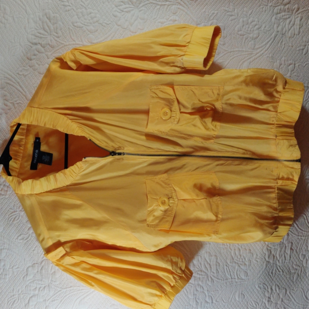 Arden B. Silk Vintage Ruffled Jacket